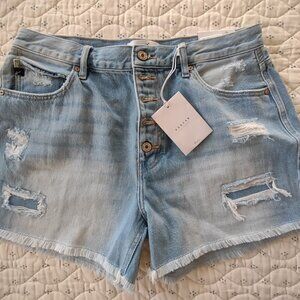 KanCan Blue Distressed Jean Shorts High-Waisted